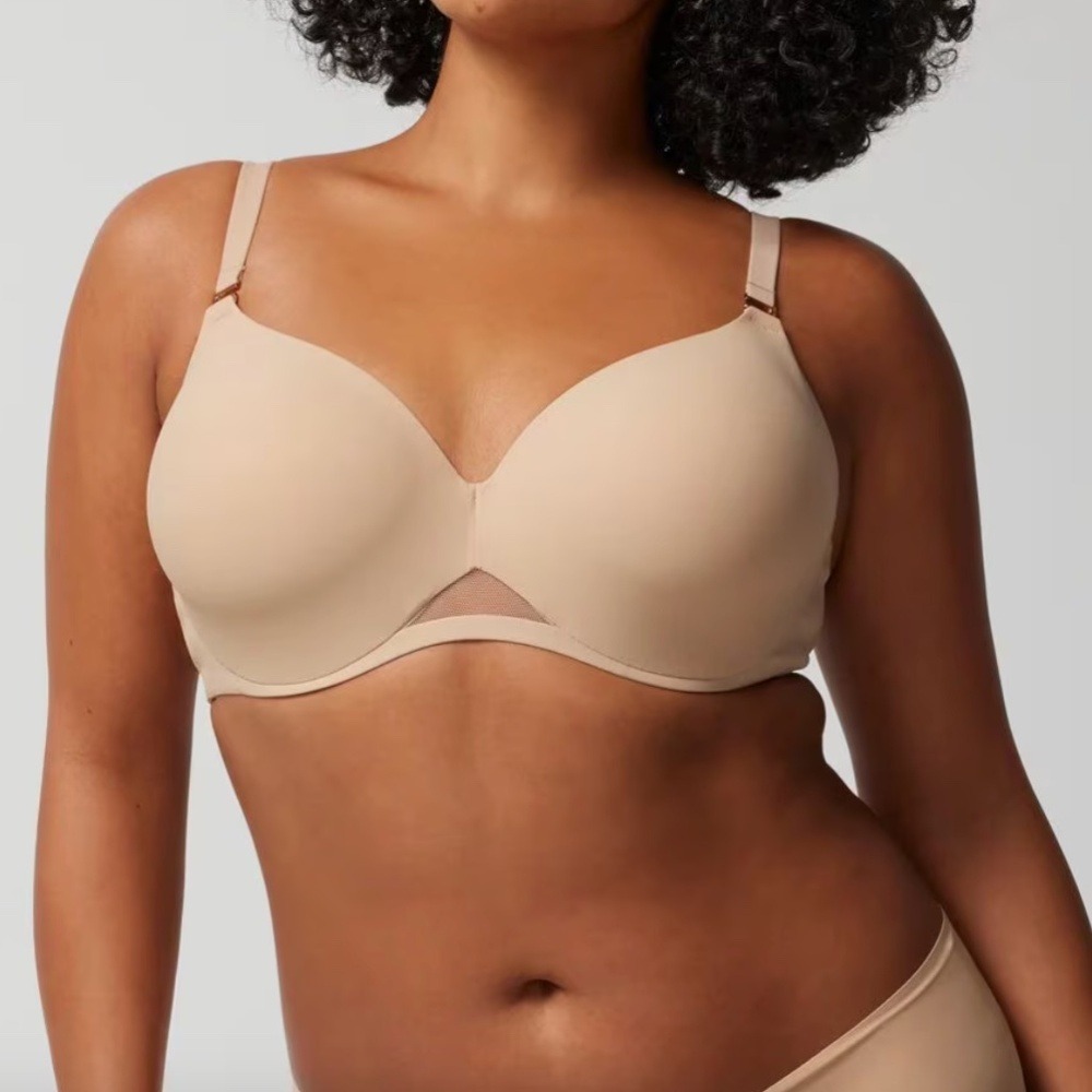 SOMA $76 Womens 40B Tan Adjustable Underwire Bodify Perfect Coverage Bra JJ9